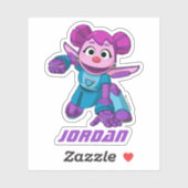 Sesamstraat | Mecha Builders Abby Add Jouw naam Sticker (Vel)