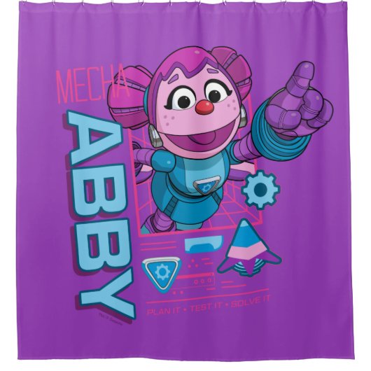 Sesamstraat | Mecha Builders Abby Cadabby Douchegordijn (Voorkant)