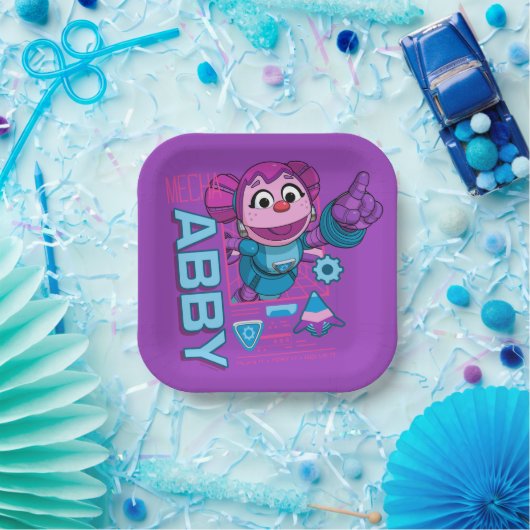 Sesamstraat | Mecha Builders Abby Cadabby Papieren Bordje (Feest)