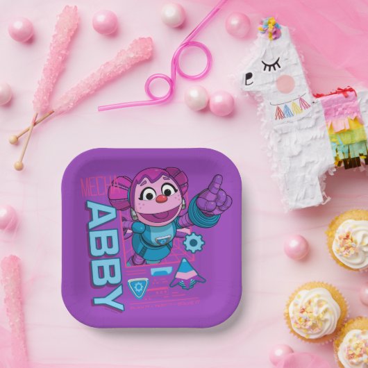 Sesamstraat | Mecha Builders Abby Cadabby Papieren Bordje (Feest)