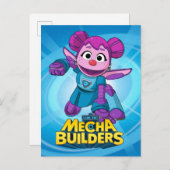 Sesamstraat | Mecha Builders Abby in actie Briefkaart (Voorkant / Achterkant)