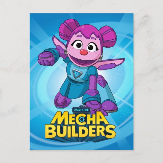Sesamstraat | Mecha Builders Abby in actie Briefkaart (Voorkant)