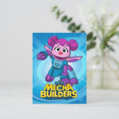 Sesamstraat | Mecha Builders Abby in actie Briefkaart (Staand voorkant)