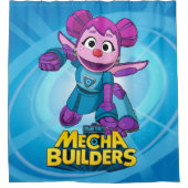 Sesamstraat | Mecha Builders Abby in actie Douchegordijn (Voorkant)
