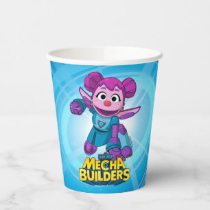 Sesamstraat Mecha Builders Abby in actie Papieren Bekers