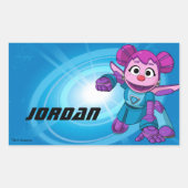 Sesamstraat | Mecha Builders Abby in actie Rechthoekige Sticker (Voorkant)