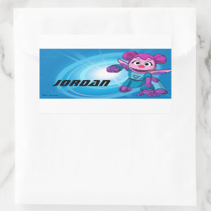 Sesamstraat Mecha Builders Abby in actie Rechthoekige Sticker