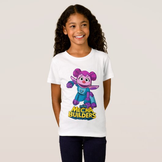 Sesamstraat | Mecha Builders Abby in actie T-shirt (Voorkant volledig)
