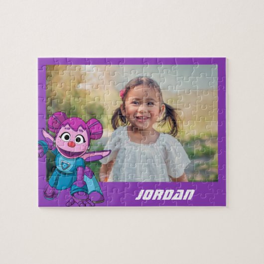 Sesamstraat | Mecha Builders Abby | Naam toevoegen Legpuzzel (Horizontaal)