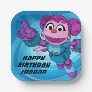 Sesamstraat   Mecha Builders Abby   Naam toevoegen Papieren Bordje