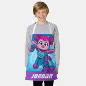 Sesamstraat | Mecha Builders Abby | Naam toevoegen Schort (Gedragen)