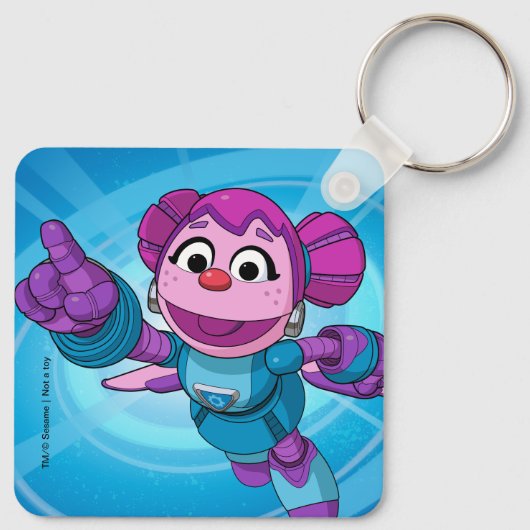 Sesamstraat | Mecha Builders Abby Sleutelhanger (Achterkant)