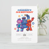 Sesamstraat | Mecha Builders - Birthday Kaart (Staand voorkant)