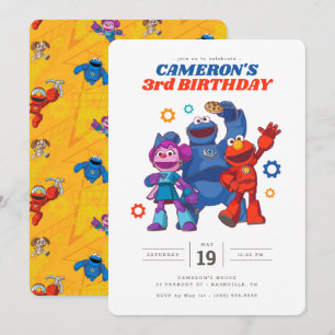 Sesamstraat   Mecha Builders - Birthday Kaart