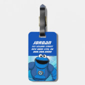 Sesamstraat | Mecha Builders Cookie in Action Bagagelabel (Achterkant verticaal)