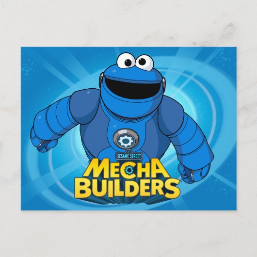 Sesamstraat | Mecha Builders Cookie in Action Briefkaart (Voorkant)