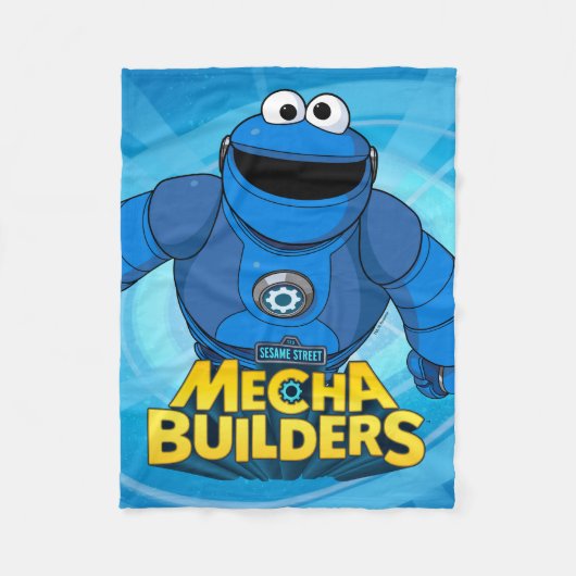 Sesamstraat | Mecha Builders Cookie in Action Fleece Deken (Voorkant)