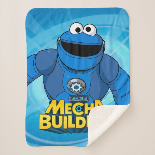 Sesamstraat | Mecha Builders Cookie in Action Sherpa Deken (Voorkant)