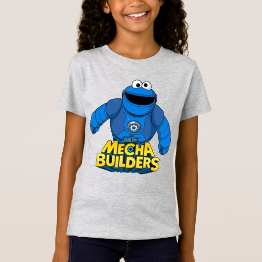 Sesamstraat | Mecha Builders Cookie in Action T-shirt (Voorkant)