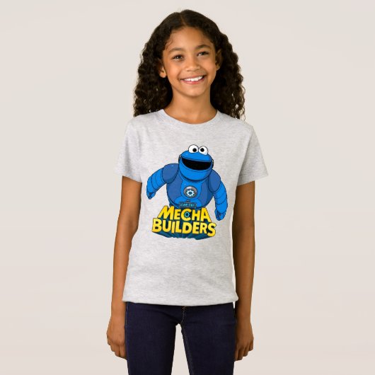 Sesamstraat | Mecha Builders Cookie in Action T-shirt (Voorkant volledig)