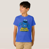 Sesamstraat | Mecha Builders Cookie in Action T-shirt (Voorkant volledig)