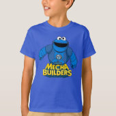 Sesamstraat | Mecha Builders Cookie in Action T-shirt (Voorkant)