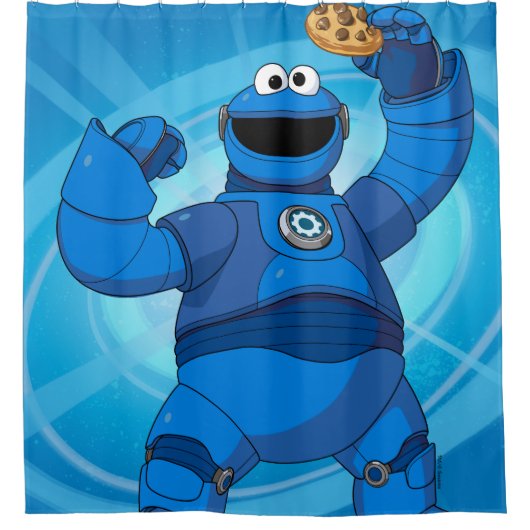 Sesamstraat | Mecha Builders Cookie Monster Douchegordijn (Voorkant)