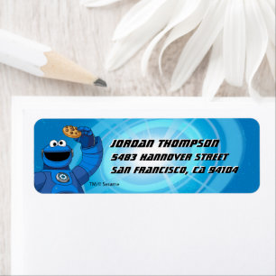 Sesamstraat   Mecha Builders Cookie Monster Etiket