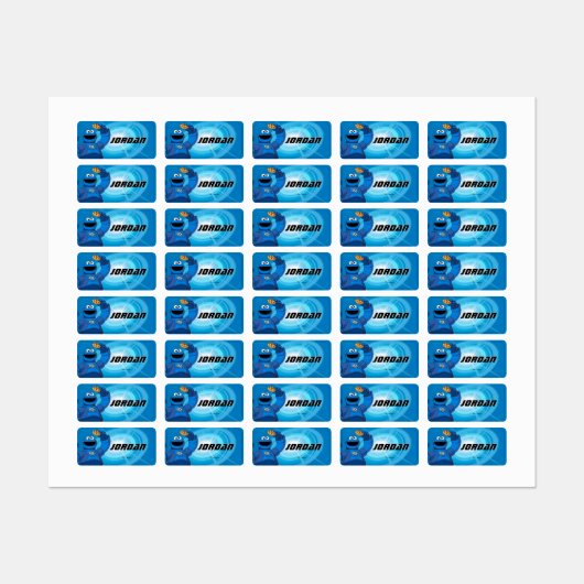 Sesamstraat | Mecha Builders Cookie Monster Labels (Vel)