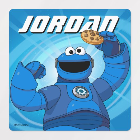 Sesamstraat | Mecha Builders Cookie Monster Labels (Design 1)