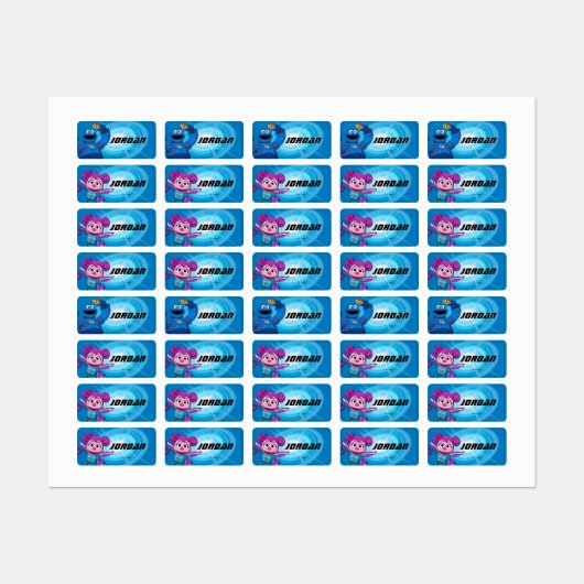 Sesamstraat | Mecha Builders Cookie Monster Labels (Vel)