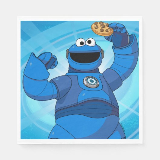 Sesamstraat | Mecha Builders Cookie Monster Servet (Voorkant)