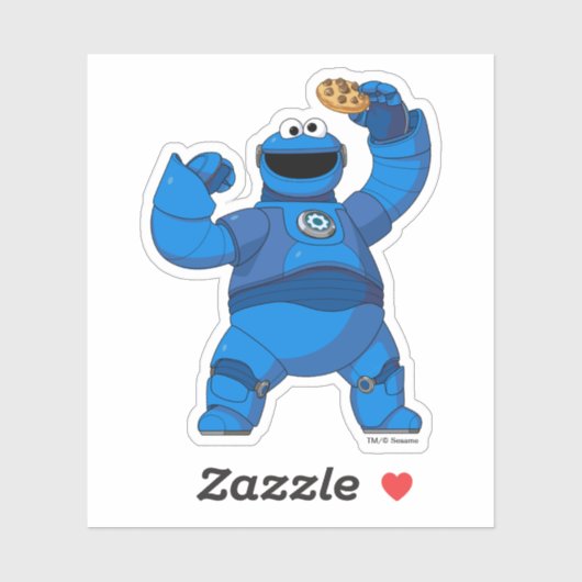Sesamstraat | Mecha Builders Cookie Monster Sticker (Vel)