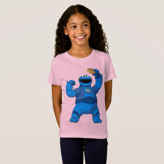 Sesamstraat | Mecha Builders Cookie Monster T-shirt (Voorkant volledig)