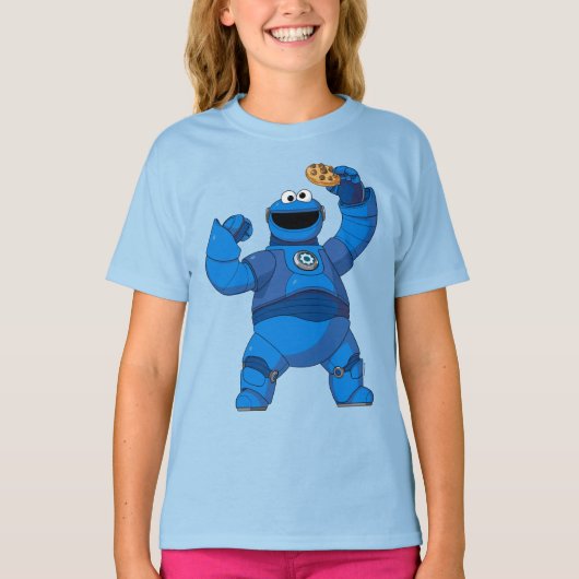 Sesamstraat | Mecha Builders Cookie Monster T-shirt (Voorkant)