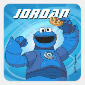 Sesamstraat | Mecha Builders Cookie Monster Vierkante Sticker (Voorkant)