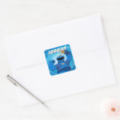 Sesamstraat | Mecha Builders Cookie Monster Vierkante Sticker (Envelop)