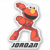Sesamstraat | Mecha Builders Elmo Add Jouw naam Sticker (Voorkant)