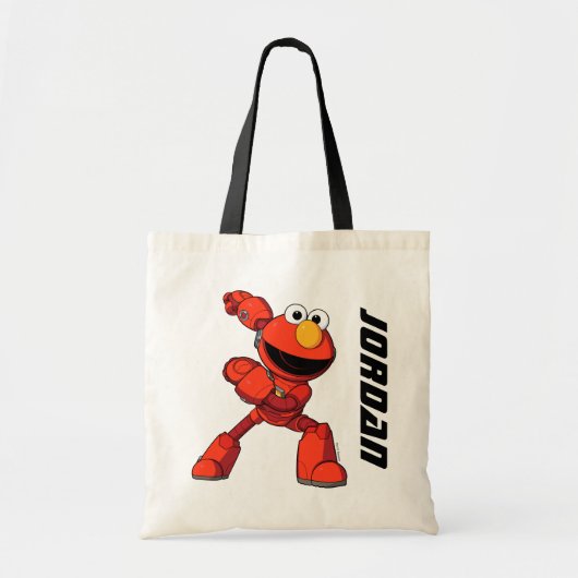 Sesamstraat | Mecha Builders Elmo Add Jouw naam Tote Bag (Voorkant)