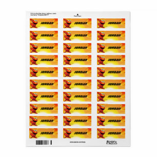 Sesamstraat Mecha Builders Elmo Etiket