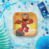 Sesamstraat | Mecha Builders Elmo in Action Papieren Bordje (Feest)