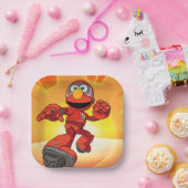 Sesamstraat | Mecha Builders Elmo in Action Papieren Bordje (Feest)