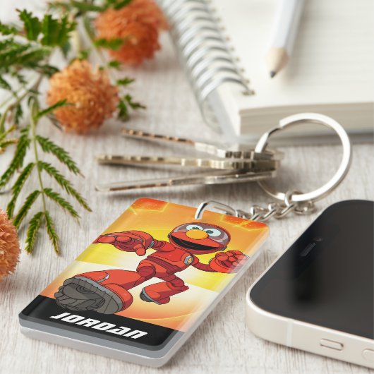 Sesamstraat | Mecha Builders Elmo in Action Sleutelhanger (Voorkant Rechts)