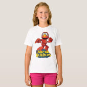 Sesamstraat | Mecha Builders Elmo in Action T-shirt (Voorkant volledig)