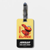 Sesamstraat | Mecha Builders Elmo | Naam toevoegen Bagagelabel (Achterkant verticaal)