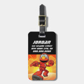 Sesamstraat | Mecha Builders Elmo | Naam toevoegen Bagagelabel (Voorkant verticaal)