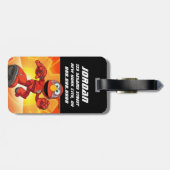 Sesamstraat | Mecha Builders Elmo | Naam toevoegen Bagagelabel (Achterkant horizontaal)