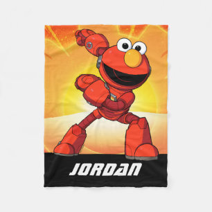 Sesamstraat Mecha Builders Elmo Naam toevoegen Fleece Deken
