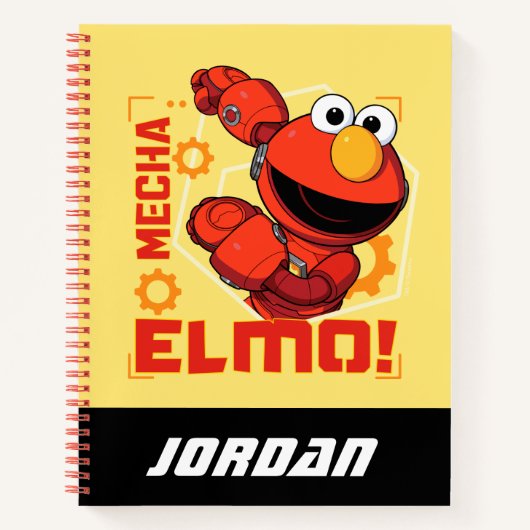 Sesamstraat | Mecha Builders Elmo | Naam toevoegen Notitieboek (Voorkant)