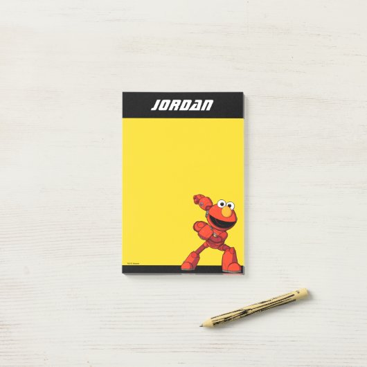 Sesamstraat | Mecha Builders Elmo | Naam toevoegen Post-it® Notes (Op bureau)